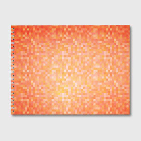 Альбом для рисования с принтом Оранжевая пиксель абстракция в Кировске, 100% бумага
 | матовая бумага, плотность 200 мг. | halloween | pixel art | абстракция | оранжевый | осенний | пиксели | пиксель арт | пиксельный | рыжий | хэллоуин