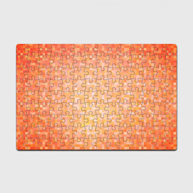 Головоломка Пазл магнитный 126 элементов с принтом Оранжевая пиксель абстракция в Кировске, полимерный материал с магнитным слоем | 126 деталей, размер изделия —  180*270 мм | Тематика изображения на принте: halloween | pixel art | абстракция | оранжевый | осенний | пиксели | пиксель арт | пиксельный | рыжий | хэллоуин