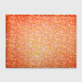 Обложка для студенческого билета с принтом Оранжевая пиксель абстракция в Кировске, натуральная кожа | Размер: 11*8 см; Печать на всей внешней стороне | Тематика изображения на принте: halloween | pixel art | абстракция | оранжевый | осенний | пиксели | пиксель арт | пиксельный | рыжий | хэллоуин