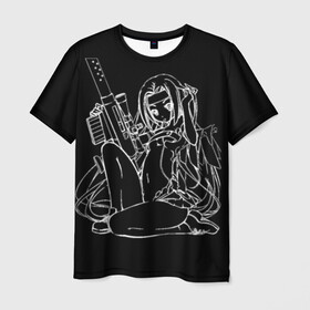 Мужская футболка 3D с принтом ANIME DRAIN в Кировске, 100% полиэфир | прямой крой, круглый вырез горловины, длина до линии бедер | anime | dead inside | drain | zxc | zxcursed | аниме | дрейн | дэд инсайд