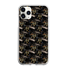 Чехол для iPhone 11 Pro Max матовый с принтом Стимпанк . Черный фон. в Кировске, Силикон |  | ключи | креативный | металлический | металлический предметы | модный | современный | стильный узор | черный