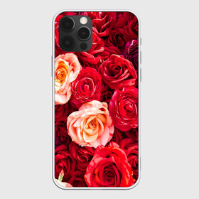 Чехол для iPhone 12 Pro Max с принтом Букет роз в Кировске, Силикон |  | большие | букет | девушкам | красивые | пышные | розы | цветы | яркие