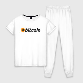 Женская пижама хлопок с принтом Bitcoin в Кировске, 100% хлопок | брюки и футболка прямого кроя, без карманов, на брюках мягкая резинка на поясе и по низу штанин | bitcoin | btc | coin | crypto | eth | ethereum | mining | satoshi nakamoto | trading | биржа | биткоин | биток | валюта | виталик бутерин | деньги | коин | крипта | криптовалюта | криптоинвестор | майнинг | сатоши | трейд | трейдер