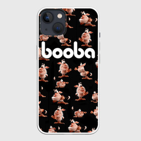 Чехол для iPhone 13 с принтом Booba в Кировске,  |  | anime | booba | brownie | cartoon   tv series | childrens | different poses | inquisitive | mysterious character | аниме | буба | детский | домовой | загадочный персонаж | любознательный | мульт   сериал | разные позы