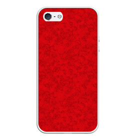 Чехол для iPhone 5/5S матовый с принтом Ярко-красный мраморный узор в Кировске, Силикон | Область печати: задняя сторона чехла, без боковых панелей | абстрактный | алый | камень | красный | красный мрамор | мрамор | мраморный узор | современный
