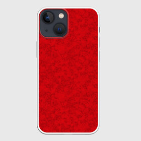 Чехол для iPhone 13 mini с принтом Ярко красный мраморный узор в Кировске,  |  | абстрактный | алый | камень | красный | красный мрамор | мрамор | мраморный узор | современный