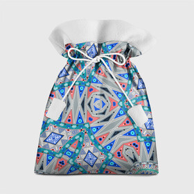 Подарочный 3D мешок с принтом Серо-синий абстрактный узор  в Кировске, 100% полиэстер | Размер: 29*39 см | Тематика изображения на принте: абстрактный | асимметричный | креативный | молодежный | серый | синий | современный
