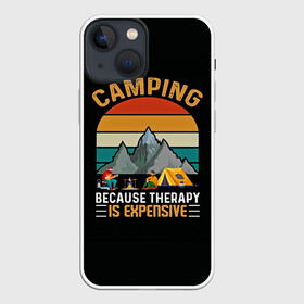 Чехол для iPhone 13 mini с принтом Camping в Кировске,  |  | camp | camping | retro | travel | винтаж | интроверт | кемпинг | отдых | отпуск | приключение | ретро | социопат | туризм | турист | туристические | юмор