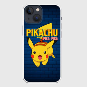 Чехол для iPhone 13 mini с принтом ПИКА ПИКА | PIKA PIKA в Кировске,  |  | pika | pikachu | аниме | игры | пика | пикачу | покемон | покемоны