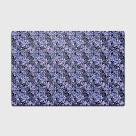 Головоломка Пазл магнитный 126 элементов с принтом Сине-фиолетовый цветочный узор в Кировске, полимерный материал с магнитным слоем | 126 деталей, размер изделия —  180*270 мм | однотонный | ретро | синие цветы | темный узор | цветочный узор | цветы