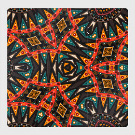 Магнитный плакат 3Х3 с принтом Абстрактный арабский узор  в Кировске, Полимерный материал с магнитным слоем | 9 деталей размером 9*9 см | абстрактный | арабский | восточный | геометрические фигуры | заплатки | коричневый | оранжевый | орнамент | пэчворк | современный