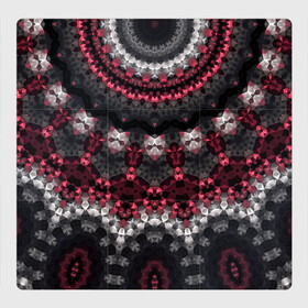Магнитный плакат 3Х3 с принтом Красно-черный мозаичный узор  в Кировске, Полимерный материал с магнитным слоем | 9 деталей размером 9*9 см | абстрактный | восточный орнамент | калейдоскоп | красный и черный | креативный | модный | мозаика | орнамент | популярный | современный