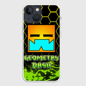 Чехол для iPhone 13 mini с принтом Geometry Dash (Классика) в Кировске,  |  | dash | geometry | geometry dash | геометри десш | квадрат | мобильная игра | шеометри даш