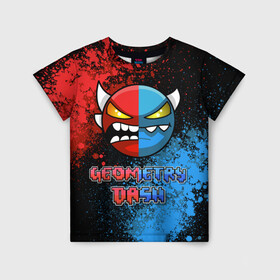 Детская футболка 3D Geometry Dash (Red | Blue) купить в Кировске