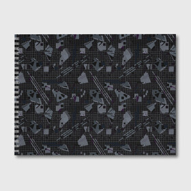 Альбом для рисования с принтом Темный серый узор мемфис в Кировске, 100% бумага
 | матовая бумага, плотность 200 мг. | абстрактный | геометрический | детский | клетка | клетчатый узор | линии | мемфис | популярный | современный | темно черный | школьный