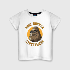 Детская футболка хлопок с принтом Koll Gorilla Streetwear в Кировске, 100% хлопок | круглый вырез горловины, полуприлегающий силуэт, длина до линии бедер | gorilla | koll gorilla | streetwear | горилла | обезьяна