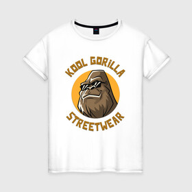 Женская футболка хлопок с принтом Koll Gorilla Streetwear в Кировске, 100% хлопок | прямой крой, круглый вырез горловины, длина до линии бедер, слегка спущенное плечо | gorilla | koll gorilla | streetwear | горилла | обезьяна