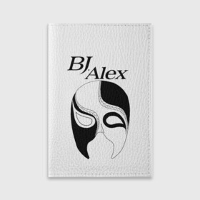 Обложка для паспорта матовая кожа с принтом Маска BJ Alex в Кировске, натуральная матовая кожа | размер 19,3 х 13,7 см; прозрачные пластиковые крепления | alex | bj | bj alex | алекс | ан джи вон | аниме | дживон | маска | сенен ай | стример