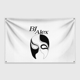Флаг-баннер с принтом Маска BJ Alex в Кировске, 100% полиэстер | размер 67 х 109 см, плотность ткани — 95 г/м2; по краям флага есть четыре люверса для крепления | alex | bj | bj alex | алекс | ан джи вон | аниме | дживон | маска | сенен ай | стример