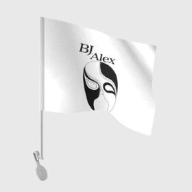 Флаг для автомобиля с принтом Маска BJ Alex в Кировске, 100% полиэстер | Размер: 30*21 см | alex | bj | bj alex | алекс | ан джи вон | аниме | дживон | маска | сенен ай | стример