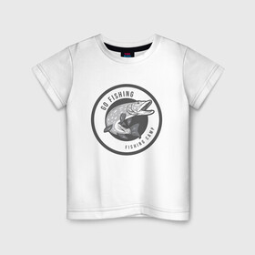 Детская футболка хлопок с принтом За щукой в Кировске, 100% хлопок | круглый вырез горловины, полуприлегающий силуэт, длина до линии бедер | fish | fishing | мужику | мужчине | на рыбалке | на рыбалку | рыба | рыбак | рыбакам | рыбаку | рыбалка | удочка