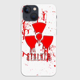 Чехол для iPhone 13 mini с принтом S.T.A.L.K.E.R. БРЫЗГИ КРОВИ в Кировске,  |  | game | stalker | stalker 2 | брызги крови | зона | игра | кровь | радиация | сталкер | сталкер 2 | чернобыль