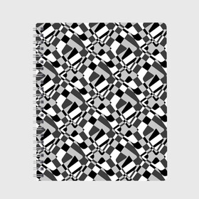 Тетрадь с принтом Черно-белый абстрактный узор в Кировске, 100% бумага | 48 листов, плотность листов — 60 г/м2, плотность картонной обложки — 250 г/м2. Листы скреплены сбоку удобной пружинной спиралью. Уголки страниц и обложки скругленные. Цвет линий — светло-серый
 | абстрактный | геометрический | модный | молодежный | монохромный | простой | черный и белый