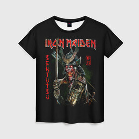 Женская футболка 3D с принтом Iron Maiden, Senjutsu в Кировске, 100% полиэфир ( синтетическое хлопкоподобное полотно) | прямой крой, круглый вырез горловины, длина до линии бедер | iron maiden | senjutsu | айрон мейден | группы | музыка | рок | самурпй | хеви метал | череп