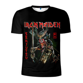 Мужская футболка 3D спортивная с принтом Iron Maiden, Senjutsu в Кировске, 100% полиэстер с улучшенными характеристиками | приталенный силуэт, круглая горловина, широкие плечи, сужается к линии бедра | Тематика изображения на принте: iron maiden | senjutsu | айрон мейден | группы | музыка | рок | самурпй | хеви метал | череп