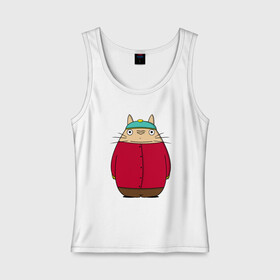 Женская майка хлопок с принтом Totoro Cartman в Кировске, 95% хлопок, 5% эластан |  | ghibli | japan | nature | neigbor | neighbour | totoro | анимация | аниме | гибли | друг | животные | лес | милый | мир | миядзаки | мой сосед тоторо | мульт | мультфильм | природа | сосед | тоторо | хаяо | хранитель | япония