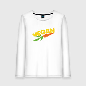 Женский лонгслив хлопок с принтом Vegan Life в Кировске, 100% хлопок |  | green | greenpaece | vegan | yoga | веган | вегетарианец | гринпис | дерево | еда | животные | жизнь | здоровье | зеленый | йога | мир | овощи | пища | планета | природа | фрукты