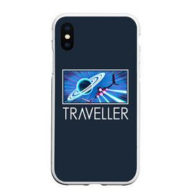 Чехол для iPhone XS Max матовый с принтом Traveller в Кировске, Силикон | Область печати: задняя сторона чехла, без боковых панелей | game | games | no mans sky | no men sky | space | выжывалка | игра | игры | космические корабли | космический корабль | космос | ноу менс скай | планеты | путешествие | путешествия