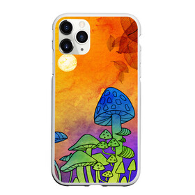 Чехол для iPhone 11 Pro матовый с принтом Заколдованный лес в Кировске, Силикон |  | Тематика изображения на принте: акварель | глитч грибы | грибы | грибы нарисованные карандашом | листва | необычный лес | цветные грибы