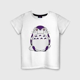 Детская футболка хлопок с принтом Totoro Frieza в Кировске, 100% хлопок | круглый вырез горловины, полуприлегающий силуэт, длина до линии бедер | dragon ball | frieza | ghibli | japan | nature | neigbor | totoro | анимация | аниме | гибли | друг | животные | лес | манга | милый | миядзаки | мой сосед тоторо | мульт | мультфильм | природа | сосед | торияма | тоторо | фриза