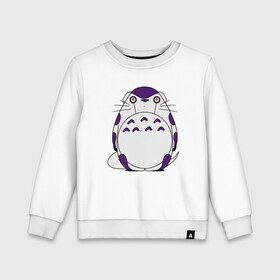 Детский свитшот хлопок с принтом Totoro Frieza в Кировске, 100% хлопок | круглый вырез горловины, эластичные манжеты, пояс и воротник | Тематика изображения на принте: dragon ball | frieza | ghibli | japan | nature | neigbor | totoro | анимация | аниме | гибли | друг | животные | лес | манга | милый | миядзаки | мой сосед тоторо | мульт | мультфильм | природа | сосед | торияма | тоторо | фриза