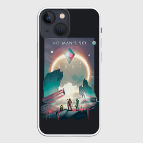 Чехол для iPhone 13 mini с принтом NMS Next в Кировске,  |  | game | games | no mans sky | no men sky | space | выжывалка | игра | игры | космические корабли | космический корабль | космос | ноу менс скай | планеты | путешествие | путешествия