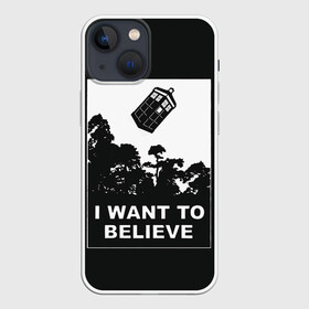 Чехол для iPhone 13 mini с принтом Я хочу верить в Кировске,  |  | doctor who | i want to believe | serial | доктор кто | путешествия во времени | секретные материалы | сериал | сериалы | фантастика