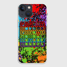 Чехол для iPhone 13 mini с принтом POP IT БРЫЗГИ КРАСОК | ПОП ИТ в Кировске,  |  | pop it | popit | simple dimpl | антистресс | игрушка | краска | поп ит | попит | пузырчатая плёнка | пупырка | симпл димпл | симплдимпл