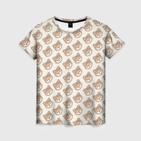 Женская футболка 3D с принтом Тарумару в Кировске, 100% полиэфир ( синтетическое хлопкоподобное полотно) | прямой крой, круглый вырез горловины, длина до линии бедер | genshin impact | taroumaru | арт | инадзума | пёс | рисунок | сиба ину | собака | тарумару