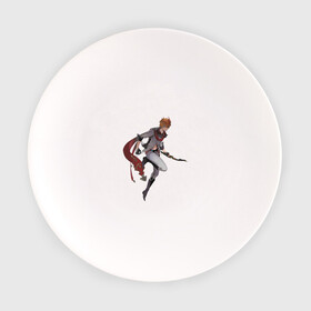 Тарелка с принтом Тарталья в деле в Кировске, фарфор | диаметр - 210 мм
диаметр для нанесения принта - 120 мм | арт | ли юэ | ржавый лук | рисунок | снежная | тарталья | фатуи