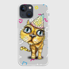Чехол для iPhone 13 mini с принтом Котик в Кировске,  |  | Тематика изображения на принте: геометрия | глаза | день рождения | именинник | кот | котик