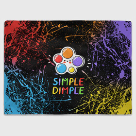 Плед 3D с принтом SIMPLE DIMPLE ИГРУШКА в Кировске, 100% полиэстер | закругленные углы, все края обработаны. Ткань не мнется и не растягивается | Тематика изображения на принте: pop it | popit | антистресс | игрушка | поп ит | попит | пузырчатая плёнка | пупырка | симпл димпл | симплдимпл