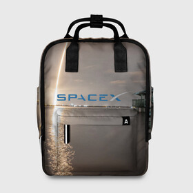Женский рюкзак 3D с принтом SpaceX Dragon 2 в Кировске, 100% полиэстер | лямки с регулируемой длиной, сверху ручки, чтобы рюкзак нести как сумку. Основное отделение закрывается на молнию, как и внешний карман. Внутри два дополнительных кармана, один из которых закрывается на молнию. По бокам два дополнительных кармашка, куда поместится маленькая бутылочка
 | crew | dragon | falcon 9 | rocket | ship | space | spaceship | spacex | икс | корабль | космический | космос | ракета | спейс