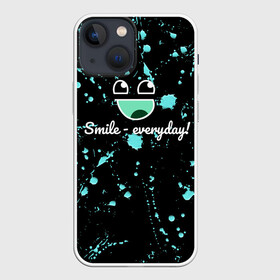 Чехол для iPhone 13 mini с принтом Smile Evereday   Улыбайся в Кировске,  |  | кислота | подарок | пятна | смайл | улыбка