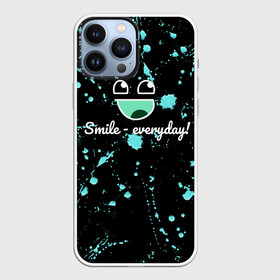 Чехол для iPhone 13 Pro Max с принтом Smile Evereday   Улыбайся в Кировске,  |  | кислота | подарок | пятна | смайл | улыбка