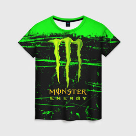 Женская футболка 3D с принтом MONSTER ENERGY NEON LOGO в Кировске, 100% полиэфир ( синтетическое хлопкоподобное полотно) | прямой крой, круглый вырез горловины, длина до линии бедер | Тематика изображения на принте: monster | monster energy | монстер | монстер енерджи | монстер енэрджи | монстер энерджи | неон | энергетик | энергетический напиток