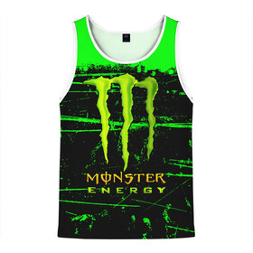 Мужская майка 3D с принтом MONSTER ENERGY NEON LOGO в Кировске, 100% полиэстер | круглая горловина, приталенный силуэт, длина до линии бедра. Пройма и горловина окантованы тонкой бейкой | monster | monster energy | монстер | монстер енерджи | монстер енэрджи | монстер энерджи | неон | энергетик | энергетический напиток