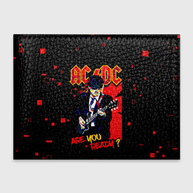 Обложка для студенческого билета с принтом ARE YOU REDY? AC/DC в Кировске, натуральная кожа | Размер: 11*8 см; Печать на всей внешней стороне | ac dc | acdc | acdc ас дс | angus | back in black | highway to hell | mckinnon | you | австралийская | ангус янг | ас дс | асдс | блюз | в форме | гитара | группа | крис слэйд | метал | молния | музыка | певец | рок | рок н ролл | стиви янг