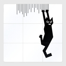 Магнитный плакат 3Х3 с принтом Я так вижу! в Кировске, Полимерный материал с магнитным слоем | 9 деталей размером 9*9 см | art | арт | злой кот | котики | угар | художник | юмор