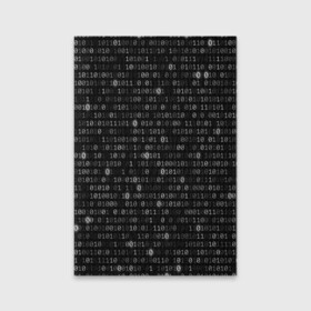 Обложка для паспорта матовая кожа с принтом Бинарный код в Кировске, натуральная матовая кожа | размер 19,3 х 13,7 см; прозрачные пластиковые крепления | Тематика изображения на принте: matrix | бинарный код | единица | единицы | матрица | нули | нули и единицы | нуль